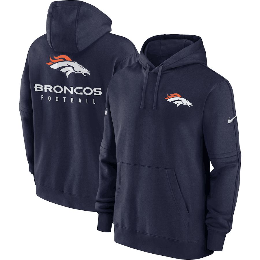 Men 2023 NFL Denver Broncos blue Sweatshirt style 1